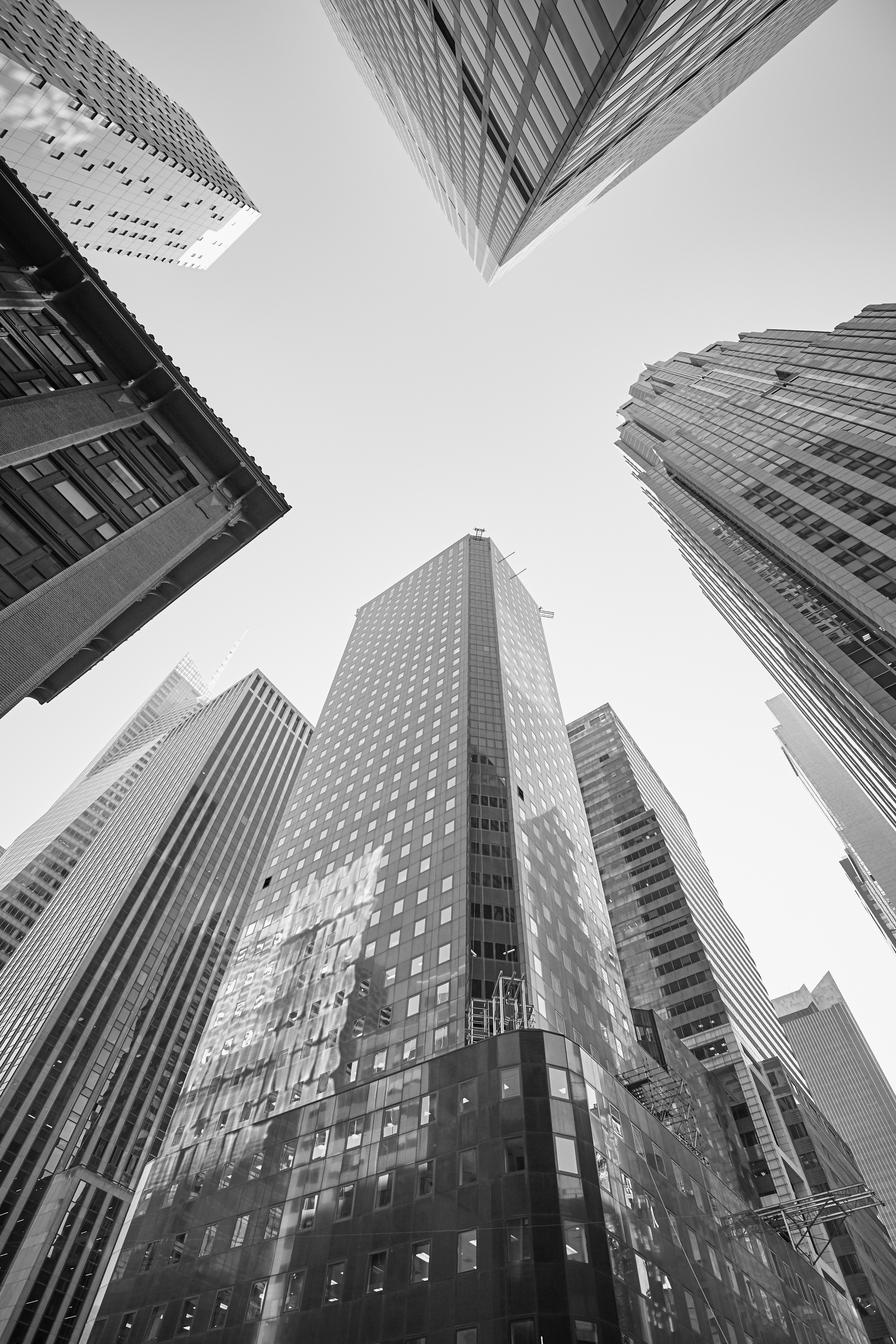 Black and White Picture of Manhattan Skyscrapers